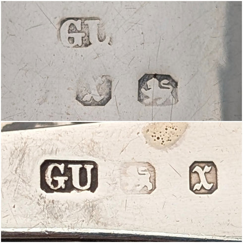 1897年 英国アンティーク 純銀製 シャトレーン メガネケース George Unite